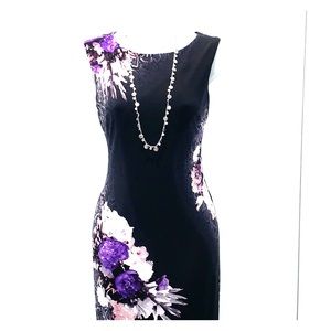 CACHE BLACK SHEATH WITH - EXCLUSIVE Wrap print, EXCELLENT CONDITION